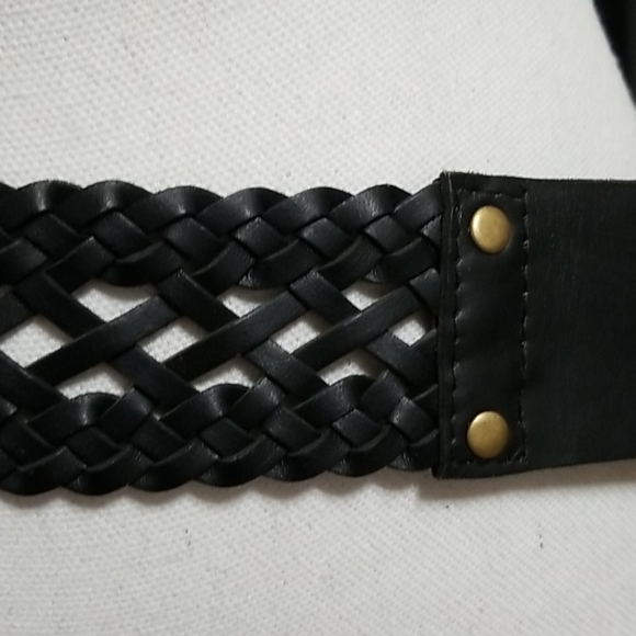 Weaved Black Leather Belt by Element - Picture 3 of 7